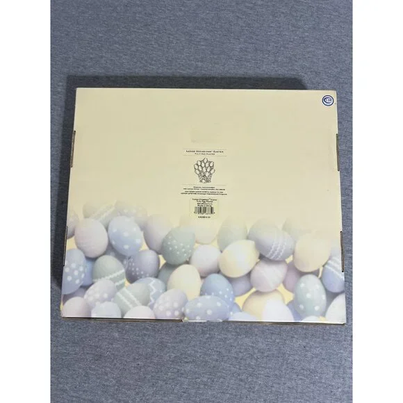 Lenox Easter Tulip Egg Platter Pastel Bunny Basket Deviled Egg Plate New Boxed - Picture 9 of 11